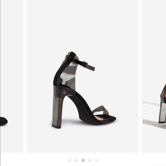 Smoke black strap heel never worn - Picture 2 of 5